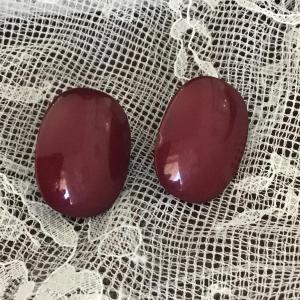 Photo of Sarah Cov red oval clip on earrings