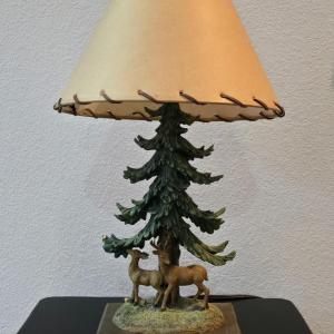 Photo of Evergreen and Deer Resin Lamp