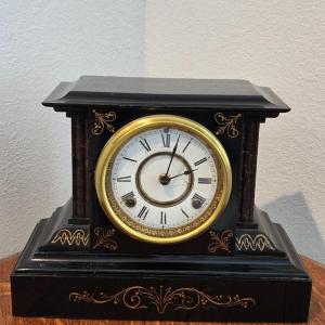 Photo of Antique Iron Case Clock with Key