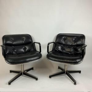 Photo of 818 Pair of Mid-Century Modern Charles Pollock Knoll Office Chairs