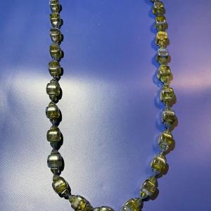 Photo of Vintage Czech Treated Lab Glass/Crystal Bead 23" Fashion Necklace in VG Preowned