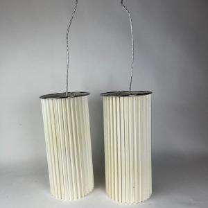Photo of 615 Pair of Modern Hanging Paper Light Fixtures