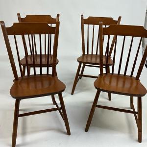 Photo of 610 Vintage Mid Century Tell City Windsor Dining Chairs