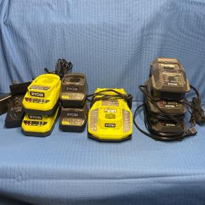 Photo of Lot of 8 used Ryobi Battery Chargers