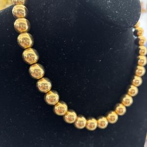 Photo of Vintage LCI Liz Claiborne gold toned beaded necklace signed