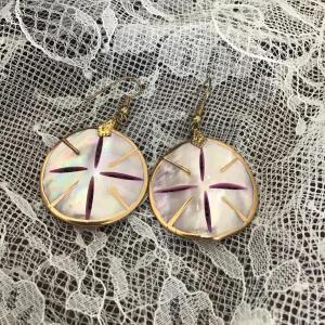 Photo of Purple shell fashion earrings