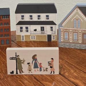 Photo of Collectible Wood Block Painted Buildings