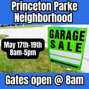 Photo of Part of Princeton Parke Neighborhood Garage Sale!