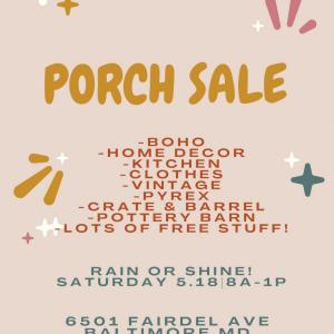 Photo of Porch Sale - Boho, Vintage, Clothing, Pyrex, Crate and Barrel, Pottery Barn