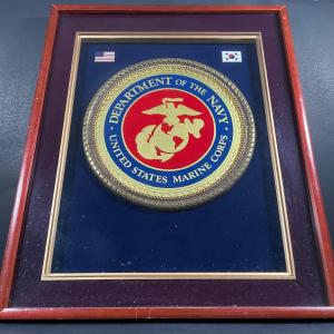 Photo of LOT 143B: USMC - Department of the Navy - Marine Corps Challenge Coin Framed