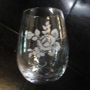 Photo of 4 Flower Etched Glasses