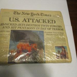 Photo of Sept 11 2001 New York Times Papers