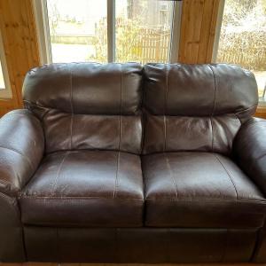 Photo of Leather Loveseat