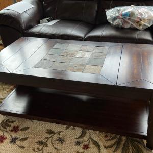 Photo of Wood Coffee Table with Center Riser (First Floor)
