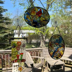 Photo of 6 Stained Glass Window Ornaments
