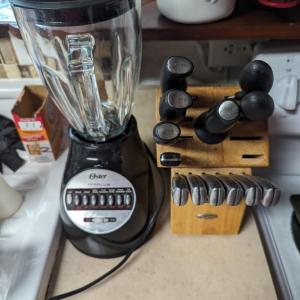 Photo of OXO Knife Block & Oster Mixer