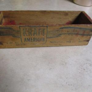Photo of Vintage Kraft American Cheese Advertising Wood Shipping Box