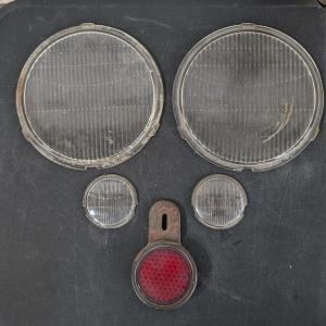 Photo of Original Ford Glass Headlight and Backing Lenses with Reflector