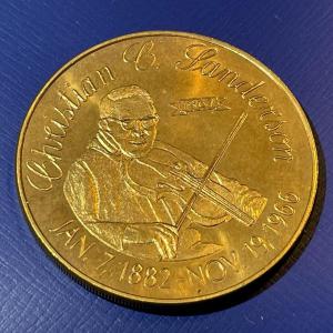 Photo of The West Chester, Pa. Coin Club Medal 1967 Commemorating Christian Sanderson Vio