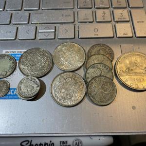Photo of Canada $4.35 Face Value of .800 Silver Coinage as Pictured.