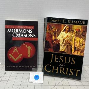 Photo of Mormons Masons By Gilbert W. Scharffs & Jesus The Christ By James E. Talmage