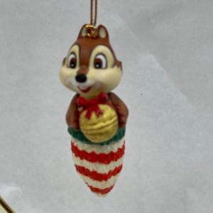 Photo of Disney Grolier Chip in stocking holding nut Christmas tree Ornament