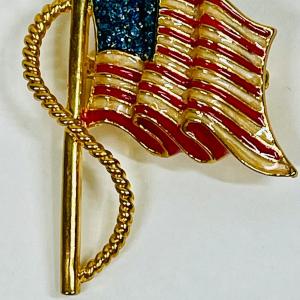 Photo of Patriotic American Flag Pin Brooch