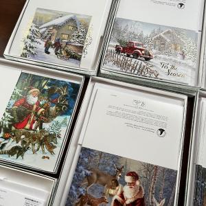 Photo of Multiple Boxes of an Assortment of Holiday Cards