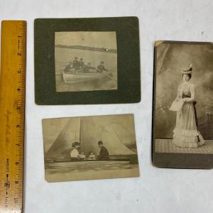 Photo of Old Photographs - Victorian ear dress, men on sailboat