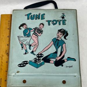 Photo of Tune Tote 45 rpm Record Storage Book vintage Disney & Golden records included