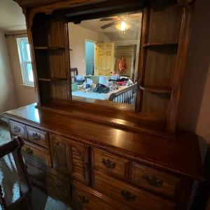 Photo of Wood Dresser w/ Mirror and Shelve (second floor)