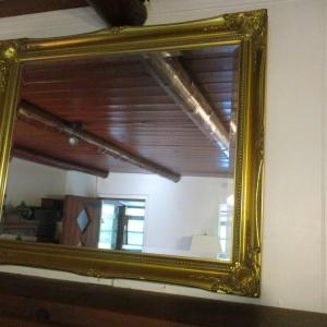 Photo of Framed Ornate Wall Mirror Approx 34 3/4" x 29 3/4"