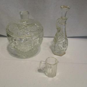 Photo of Vintage Block Crystal Candy Dish Croquet