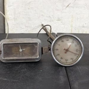 Photo of Ford Model A Oval Speedometer, Deluxe Clock, and Varied Gauges