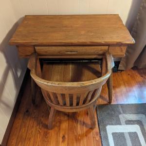 Photo of Solid Wood Desk & Chair