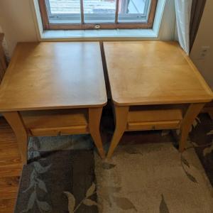 Photo of Pair Of Wood End Tables