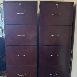 Photo of Pair of Filing Cabinets w/ Keys (second floor)