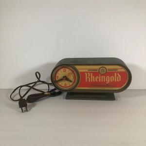 Photo of LOT 68L: Vintage Rheingold Premium Beer Electric Clock Sign