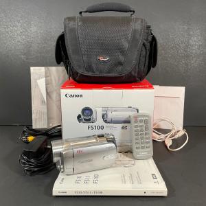 Photo of LOT 11L: Cannon FS 100 w/ Box, Controller & Lowpro Bag