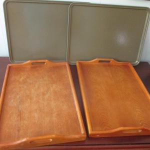 Photo of Wooden TV Trays & Plastic Lunch Trays