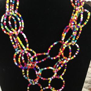 Photo of Multi Colored Glass Type Beaded Necklace
