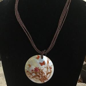 Photo of Large Butterfly Shell Fashion Necklace