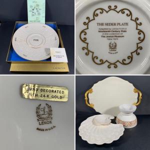 Photo of LOT 90 B: Lenox "The Seder Plate", "Valencia" Serving Platter Hand Decorated W/ 