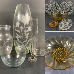 Photo of LOT 91 B: Glass & Crystal Collection: Anchor Hocking Pressed Glass "Star Of Davi