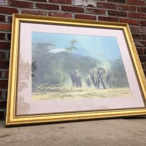 Photo of LOT 204D: "Lords of the Jungle" - Signed David Shepherd African Elephant Art Pri