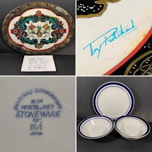 Photo of LOT 99 B: Daher Decorated Ware by Pritchard Tin Serving Tray, Blue Monterrey Sto