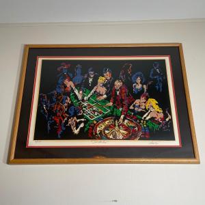 Photo of LOT 102L: Leroy Neiman Inspired Roulette Scene, Signed by Unknown Artist Numbere