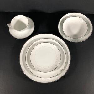 Photo of LOT 131D: Noritake Whiteboork 6441 China Set: Service for 12 Plus Serving Dishes