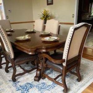 Photo of Gorgeous dining room set. brand new bedroom set and decorative chairs.