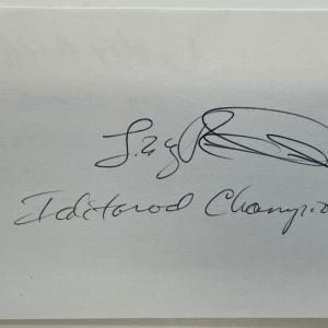 Photo of Idlewood champion Light Riddles autograph note
